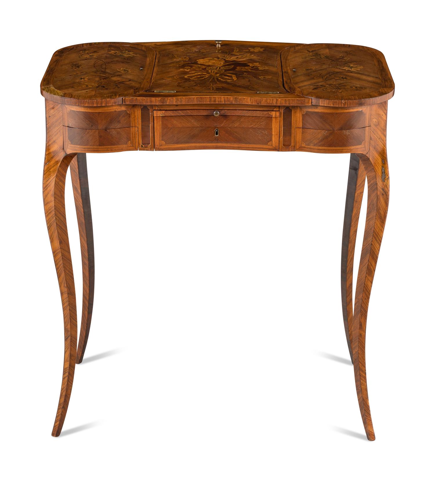 A Louis XV Style Marquetry Poudreuse