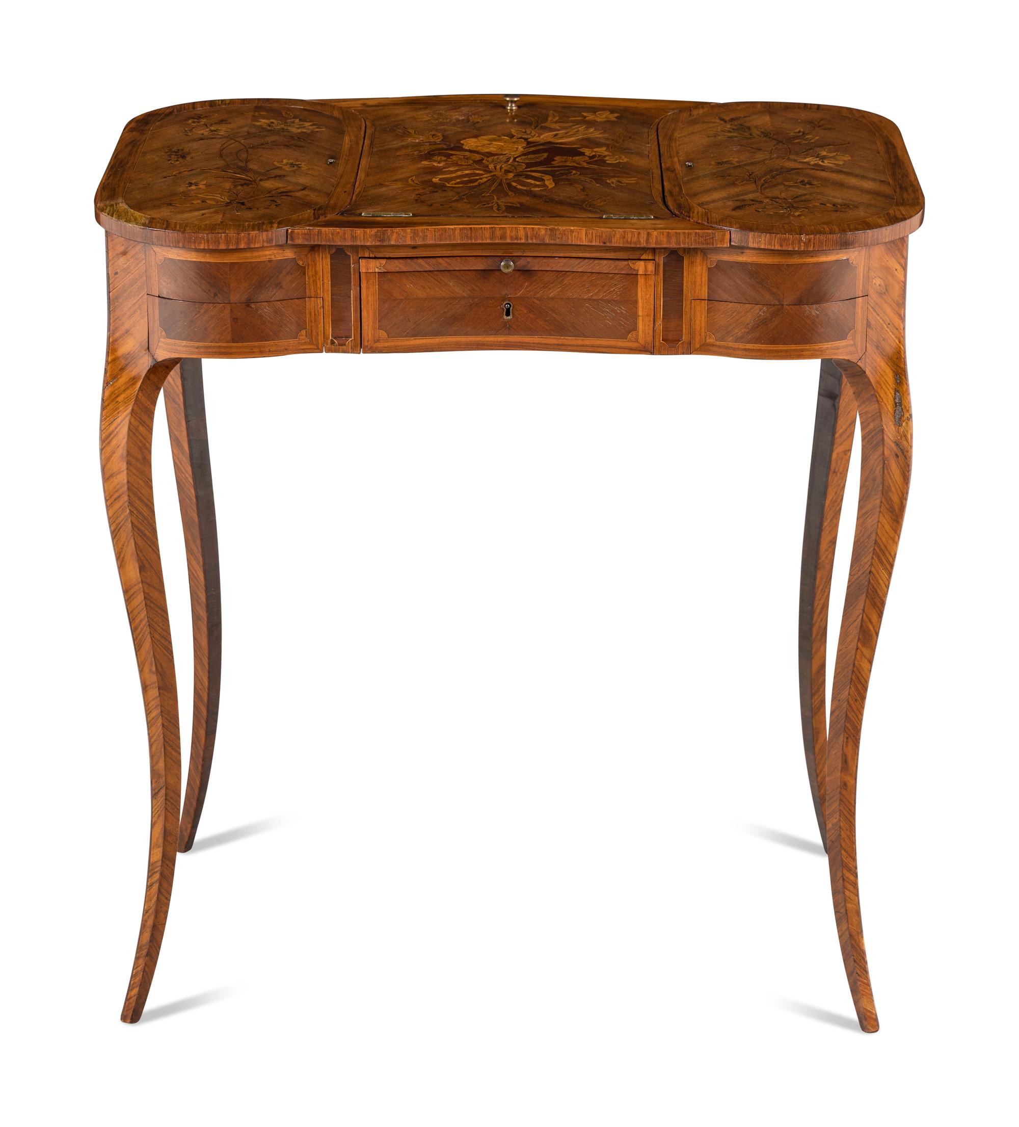 A Louis XV Style Marquetry Poudreuse