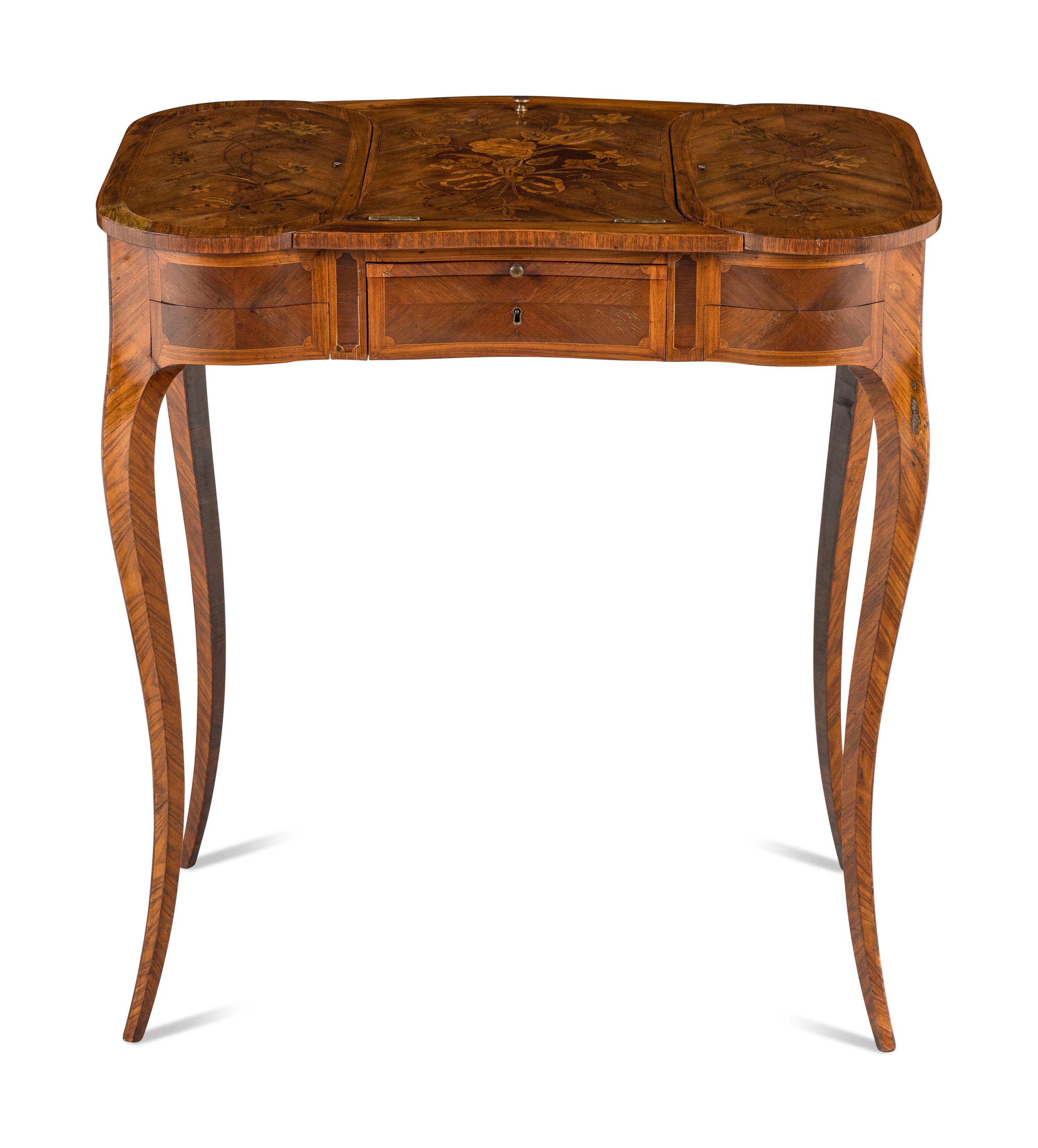 A Louis XV Style Marquetry Poudreuse