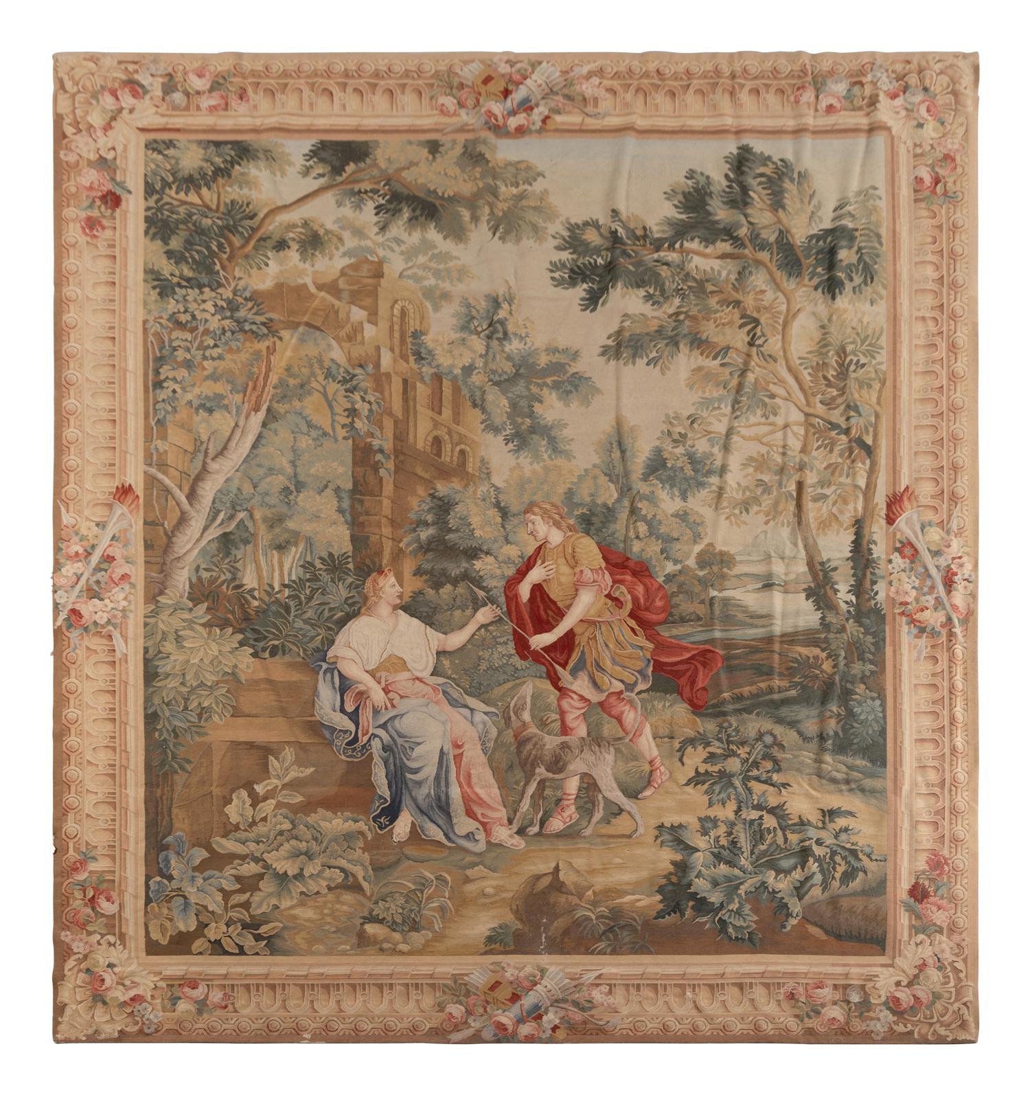 A Continental Wool Tapestry