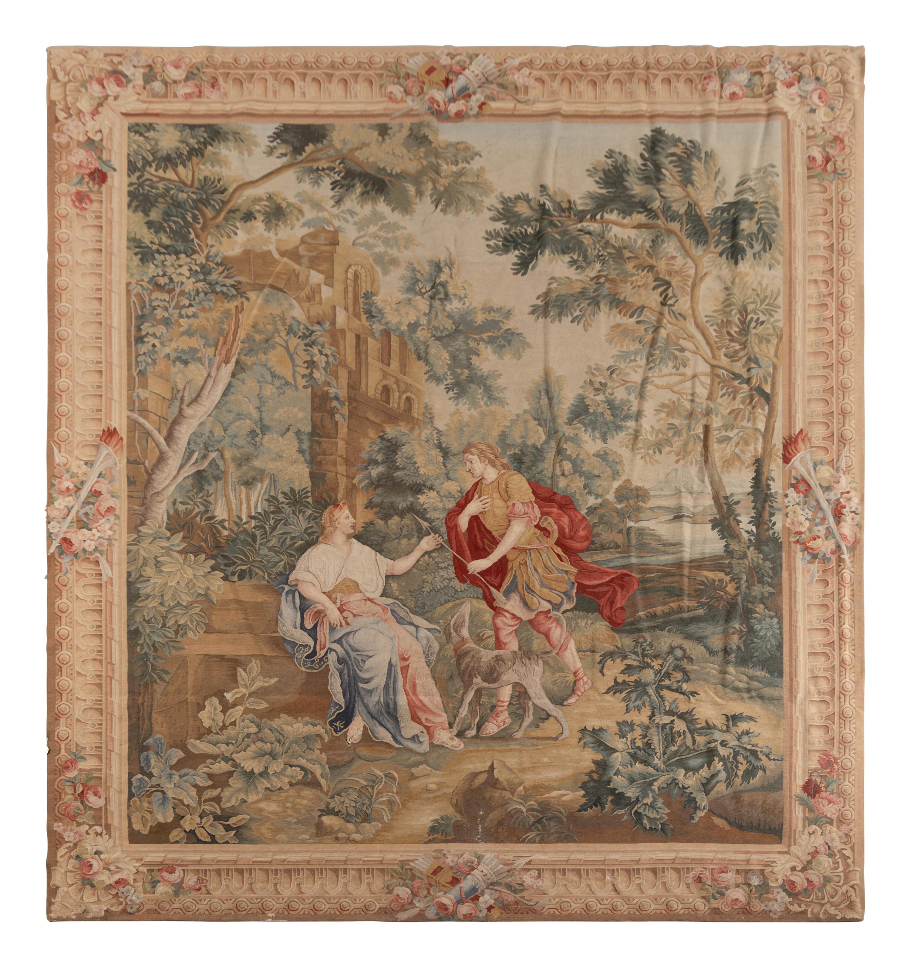 A Continental Wool Tapestry