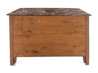 A Régence Gilt Bronze Mounted Marble-Top Commode