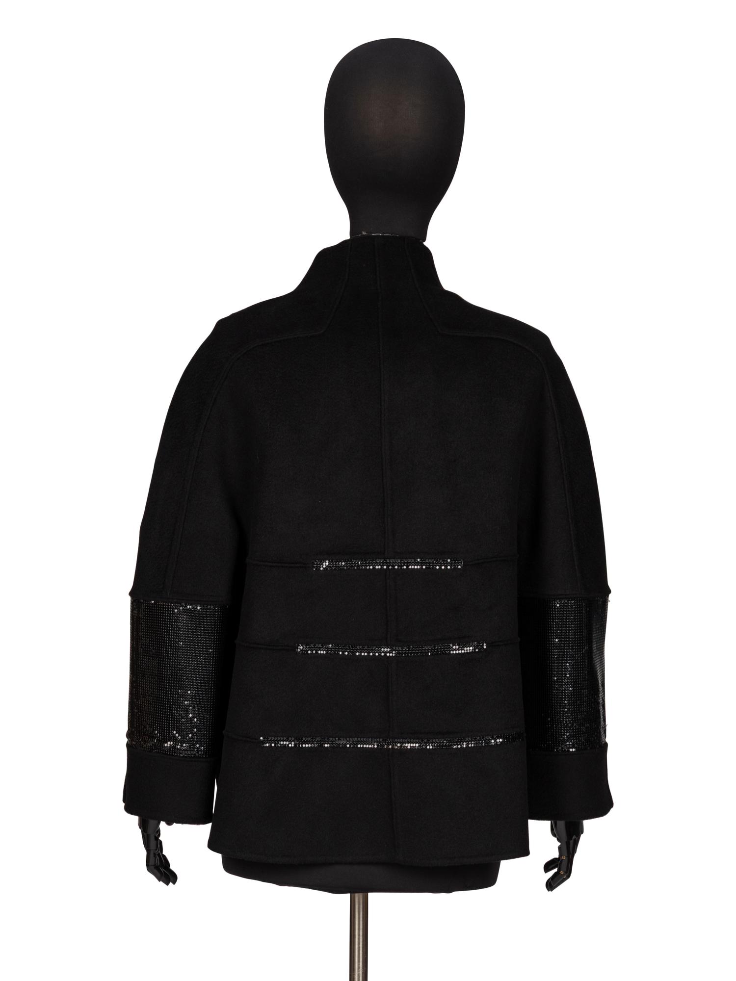 Ralph Rucci, Cashmere & Metal Mesh-Embellished Jacket