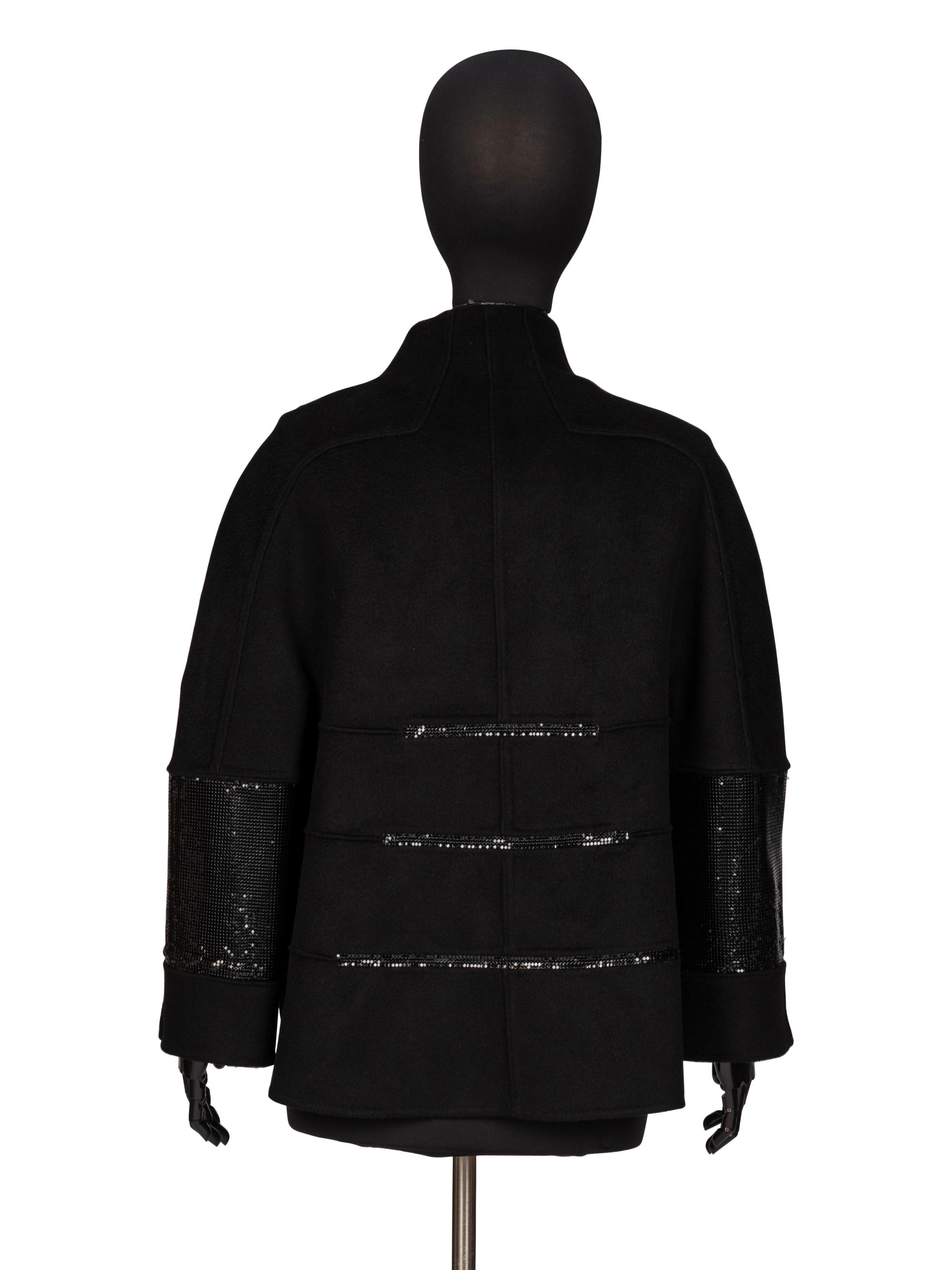 Ralph Rucci, Cashmere & Metal Mesh-Embellished Jacket