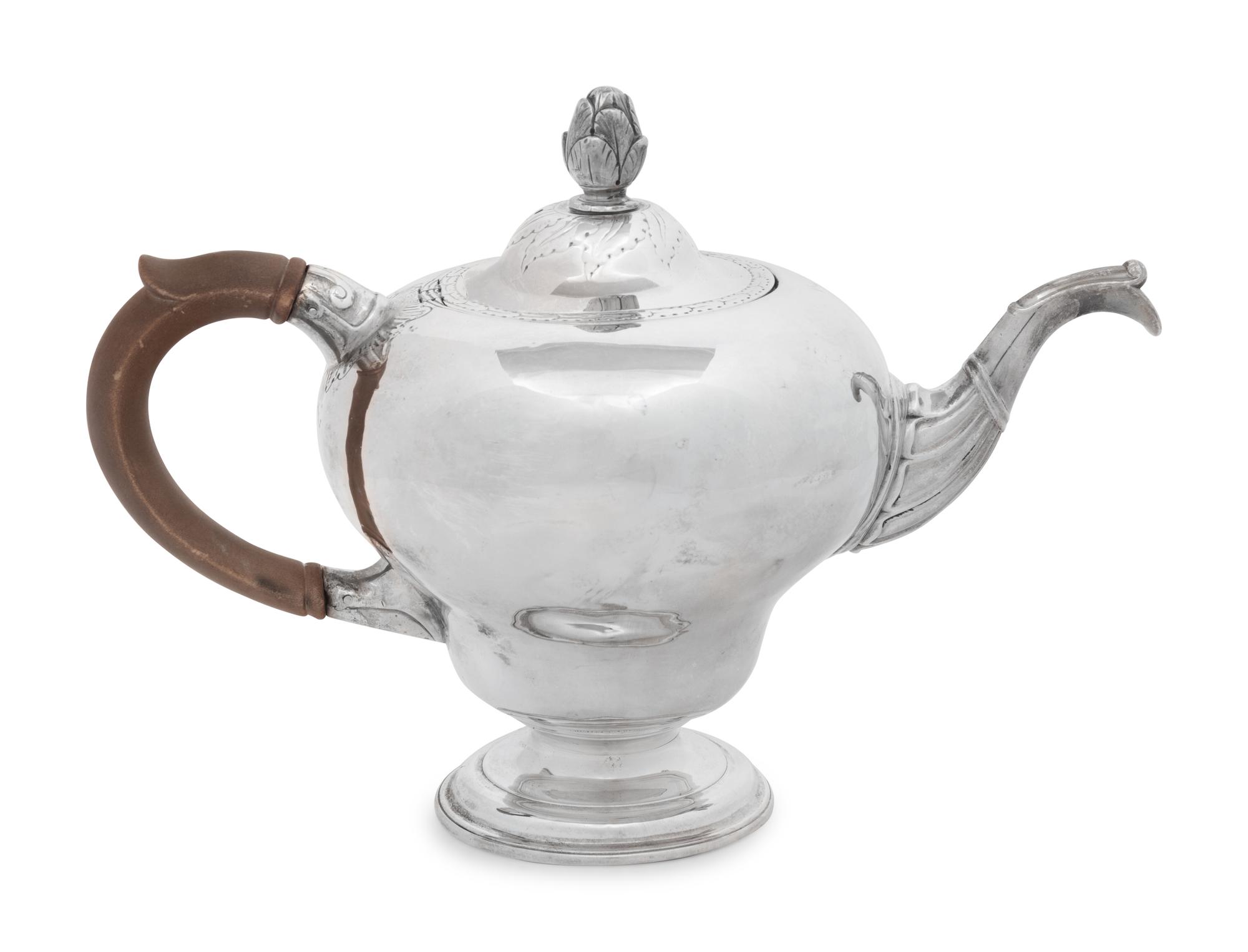 A Scottish Victorian Silver Teapot