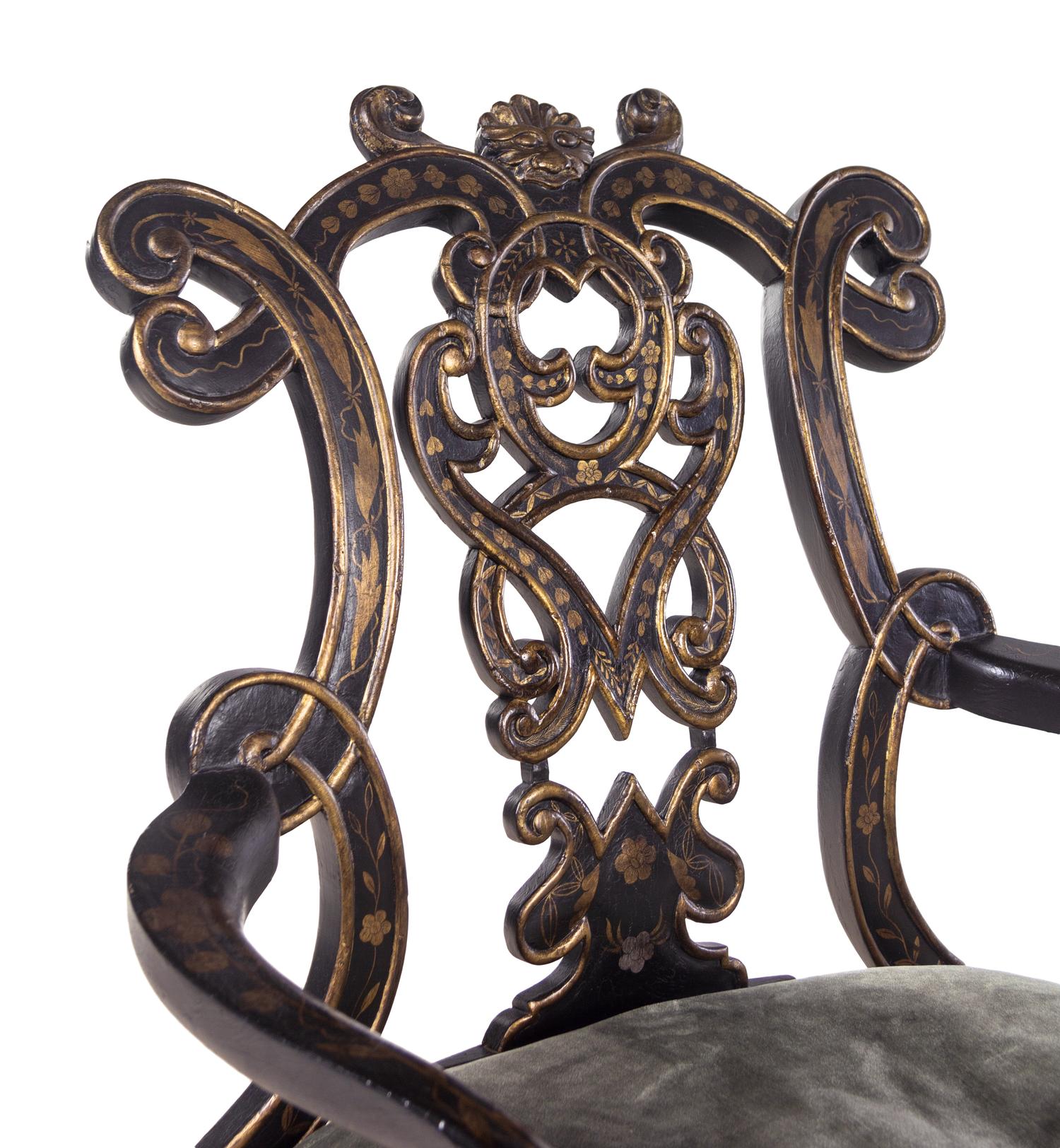 A Pair of Charles Pollock for William Switzer Portuguese Armchairs