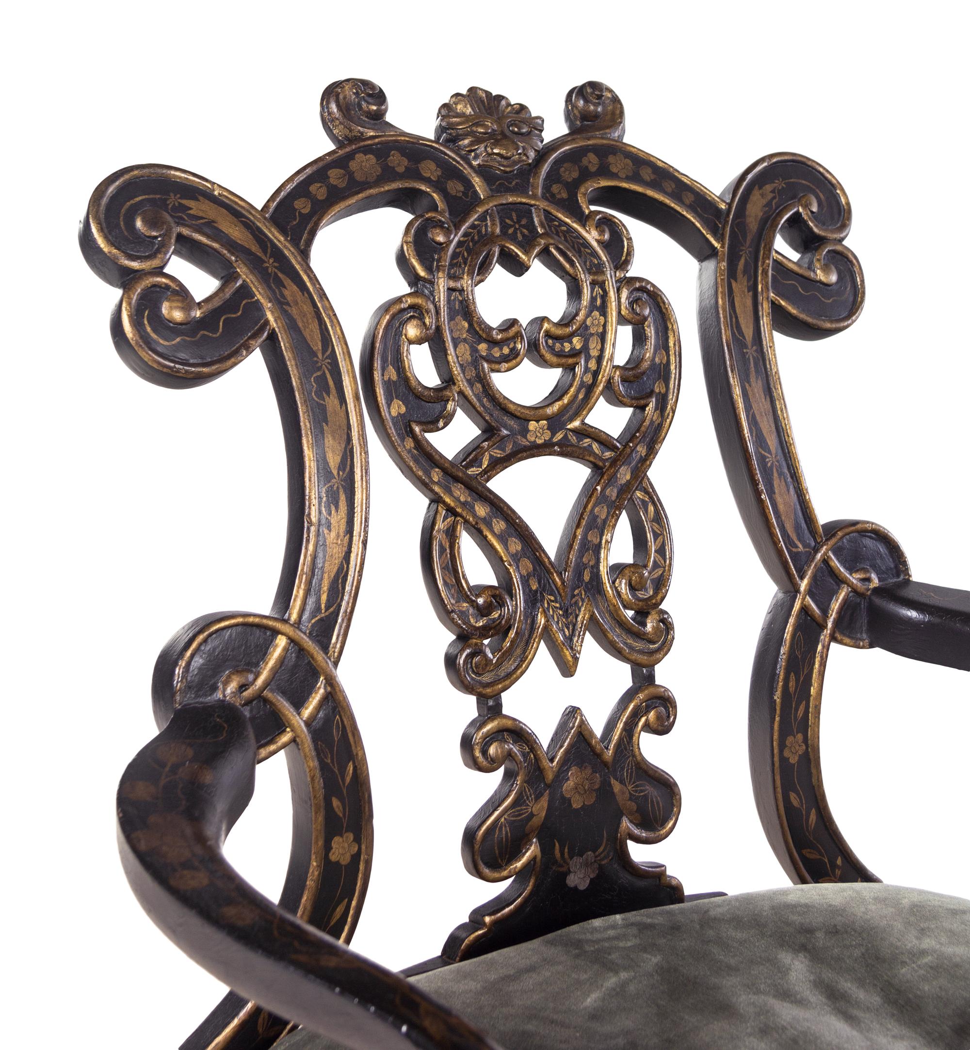 A Pair of Charles Pollock for William Switzer Portuguese Armchairs
