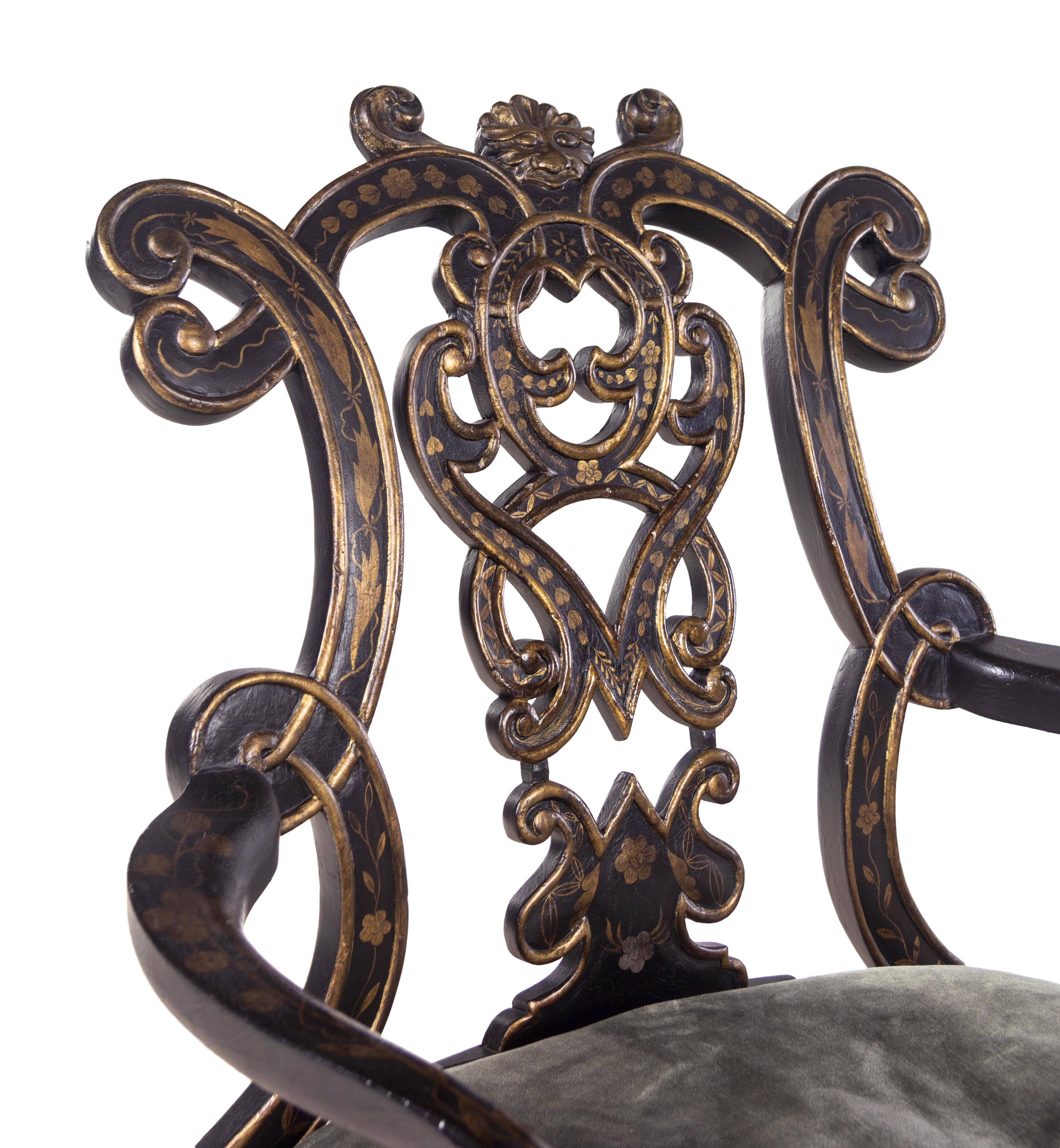 A Pair of Charles Pollock for William Switzer Portuguese Armchairs