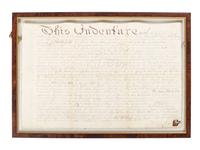 [AMERICANA -- CONSTITUTION]. Indenture, in English, on vellum, 1779.