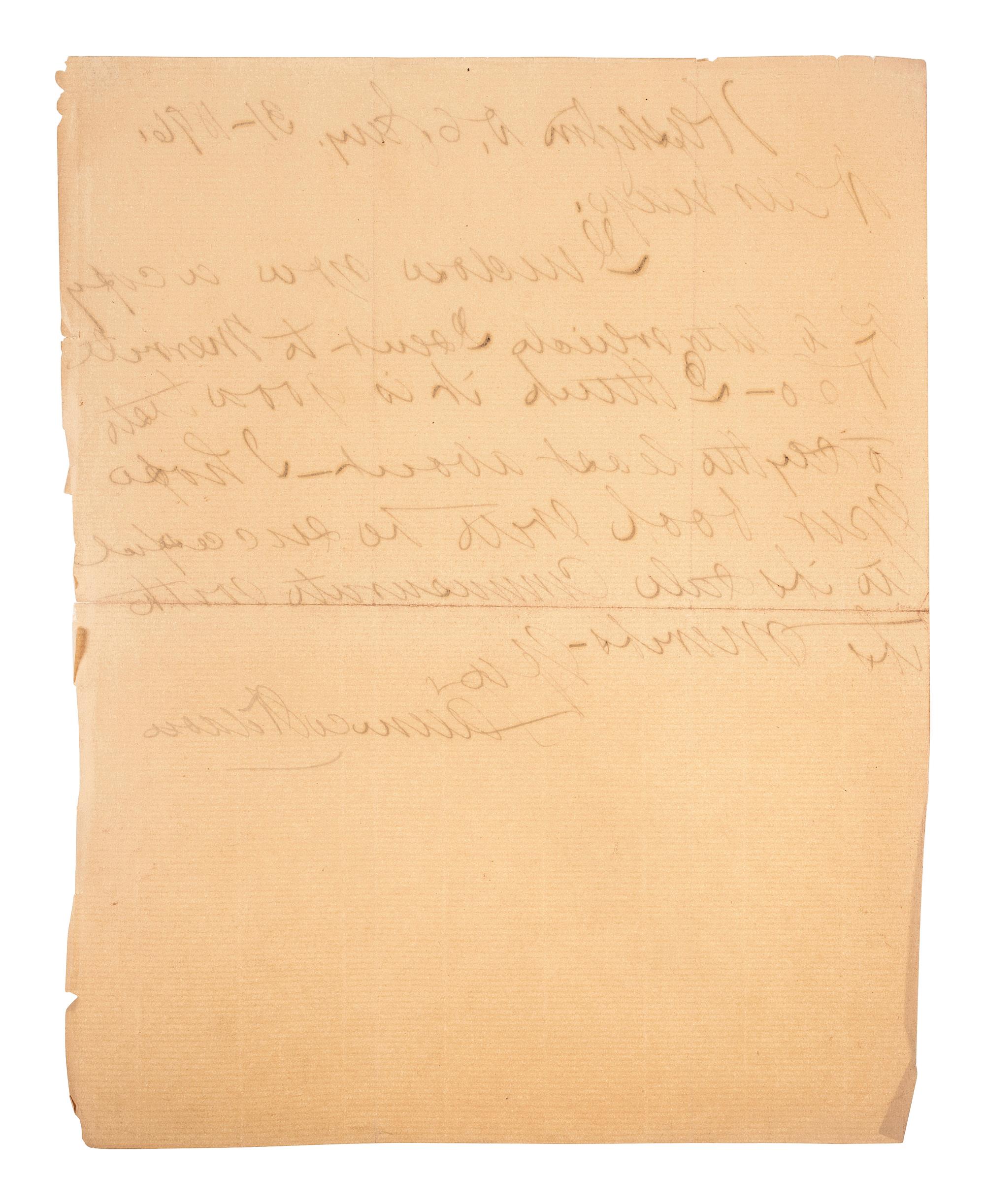 [LINCOLN & ASSOCIATES]. A group of 3 autographed items, featuring: LINCOLN, Abraham (1809-1865]. Autograph note signed ("A. Lincoln"). Addressed to "Sec. of the Navy." N.p. n.d.