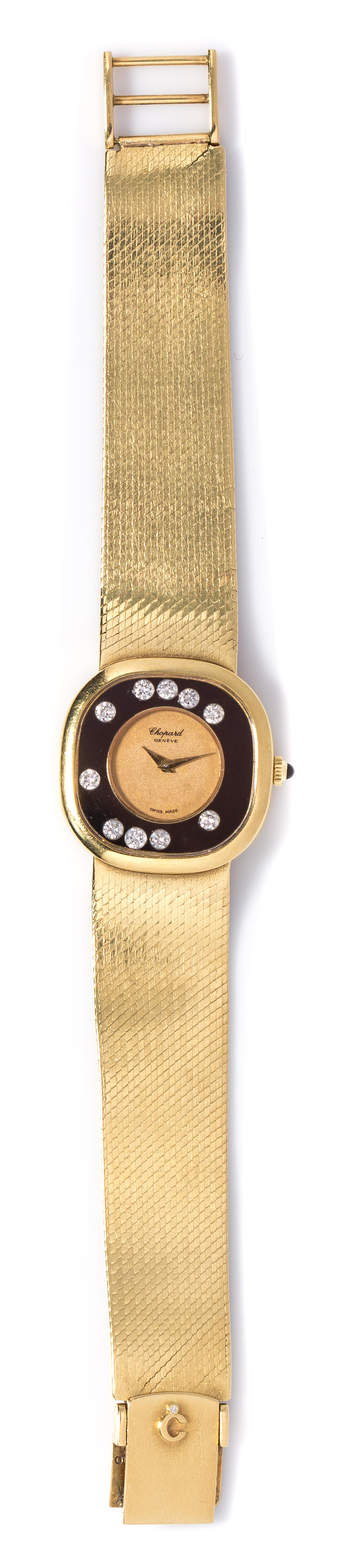 An 18 Karat Yellow Gold and Diamond Happy Diamonds Wristwatch, Chopard, 35.00 dwts.