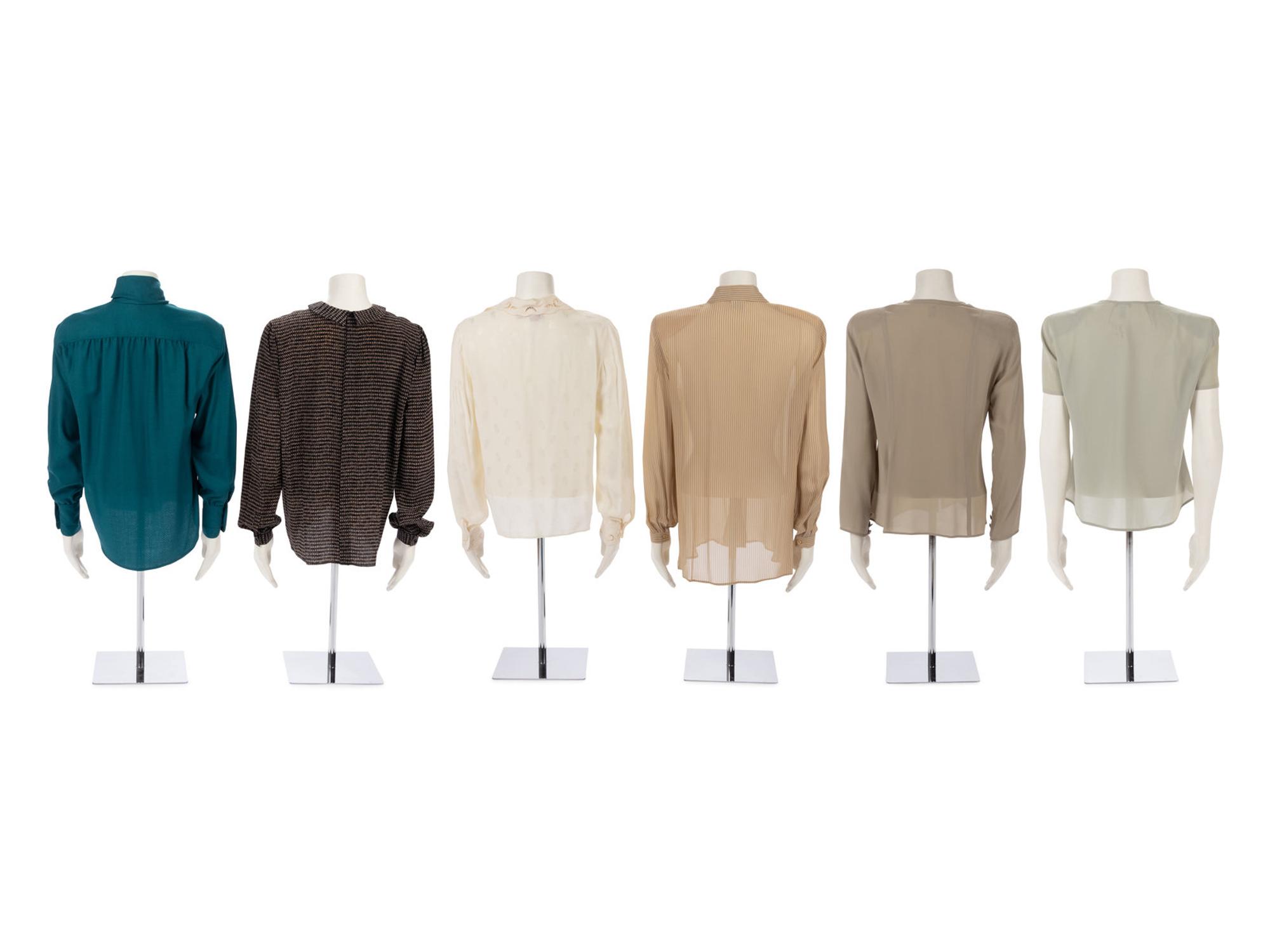 Collection of Armani & Ungaro Blouses and Tops, 1980-2000s