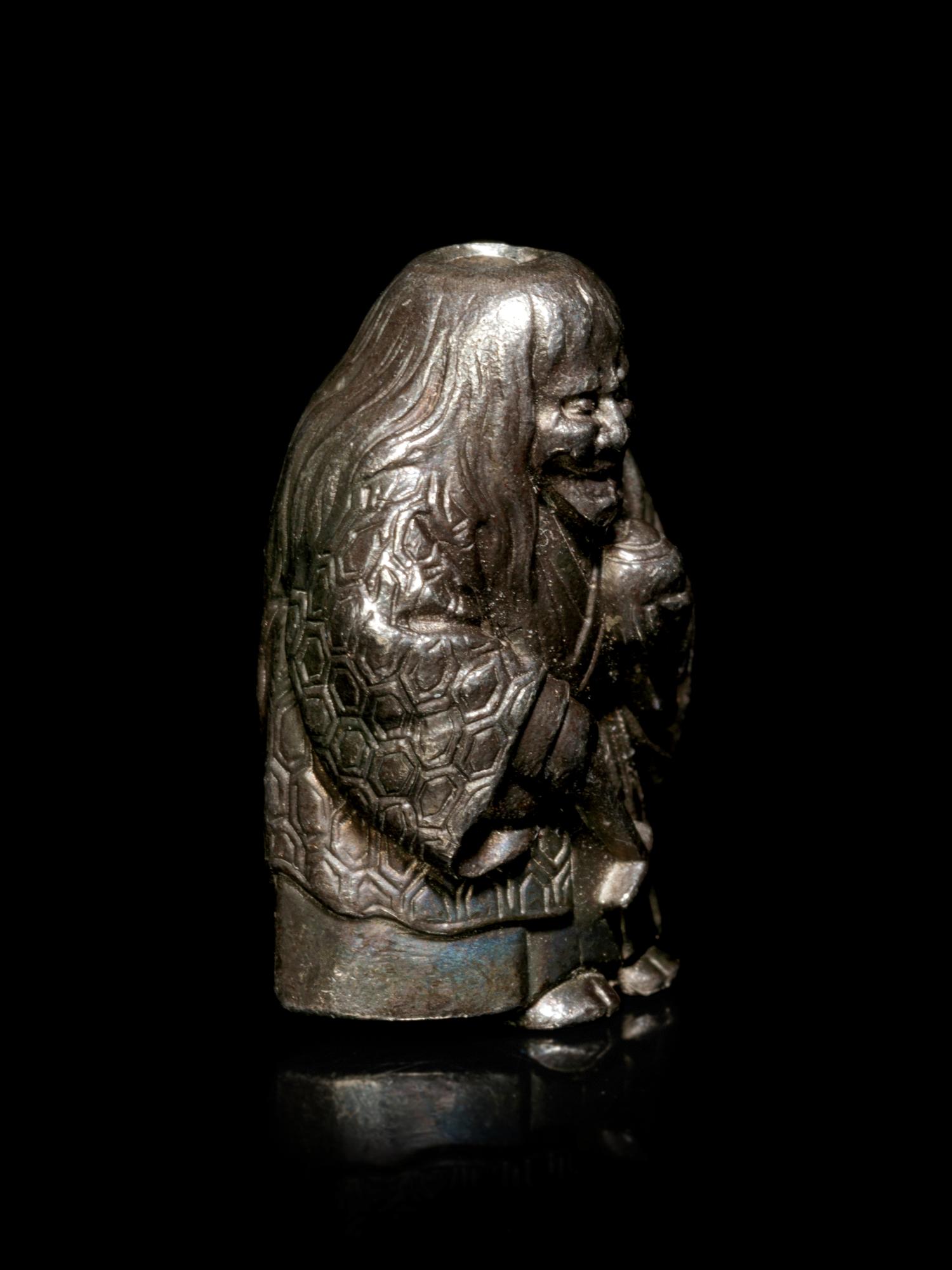 A Bronze Figural-Form Ojime