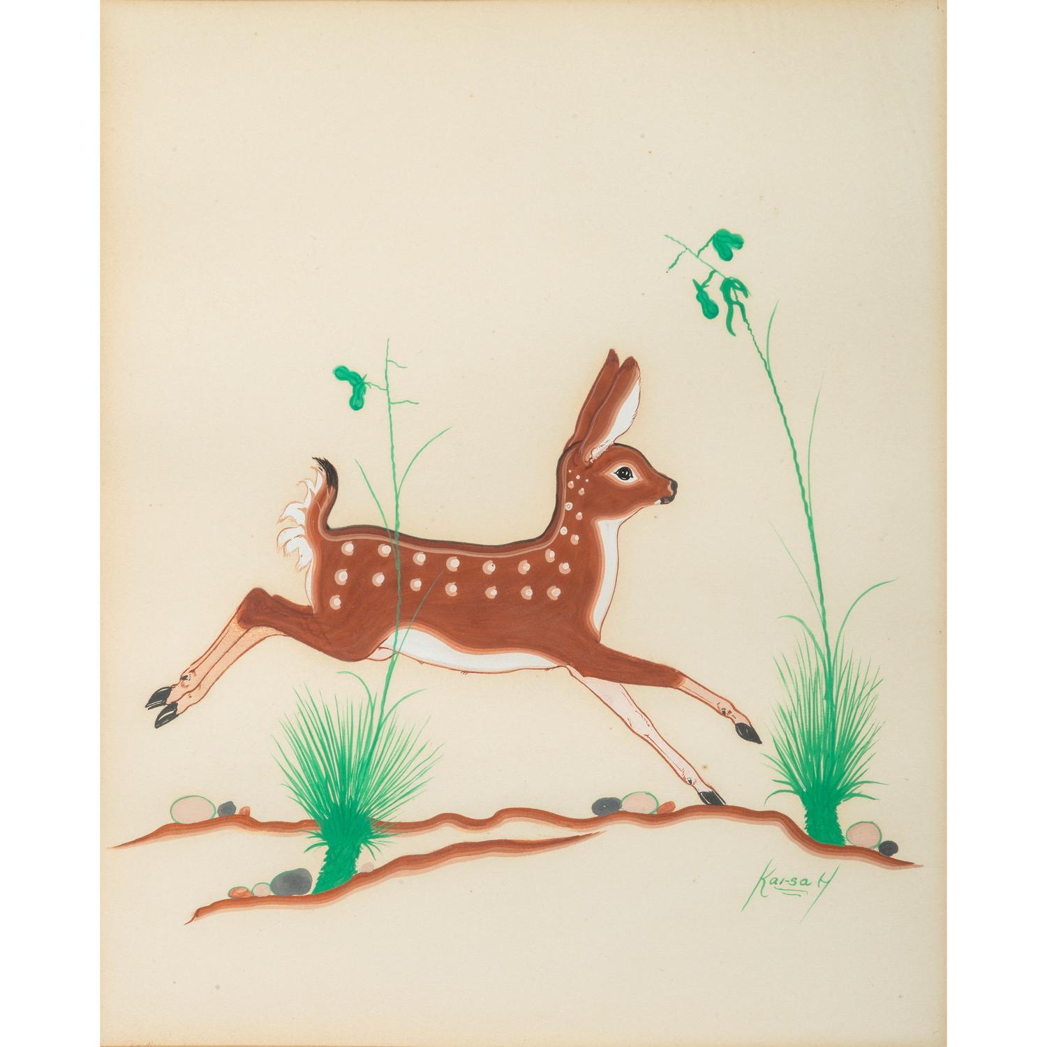 untitled, fawn and calf