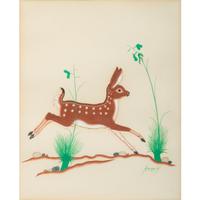 untitled, fawn and calf