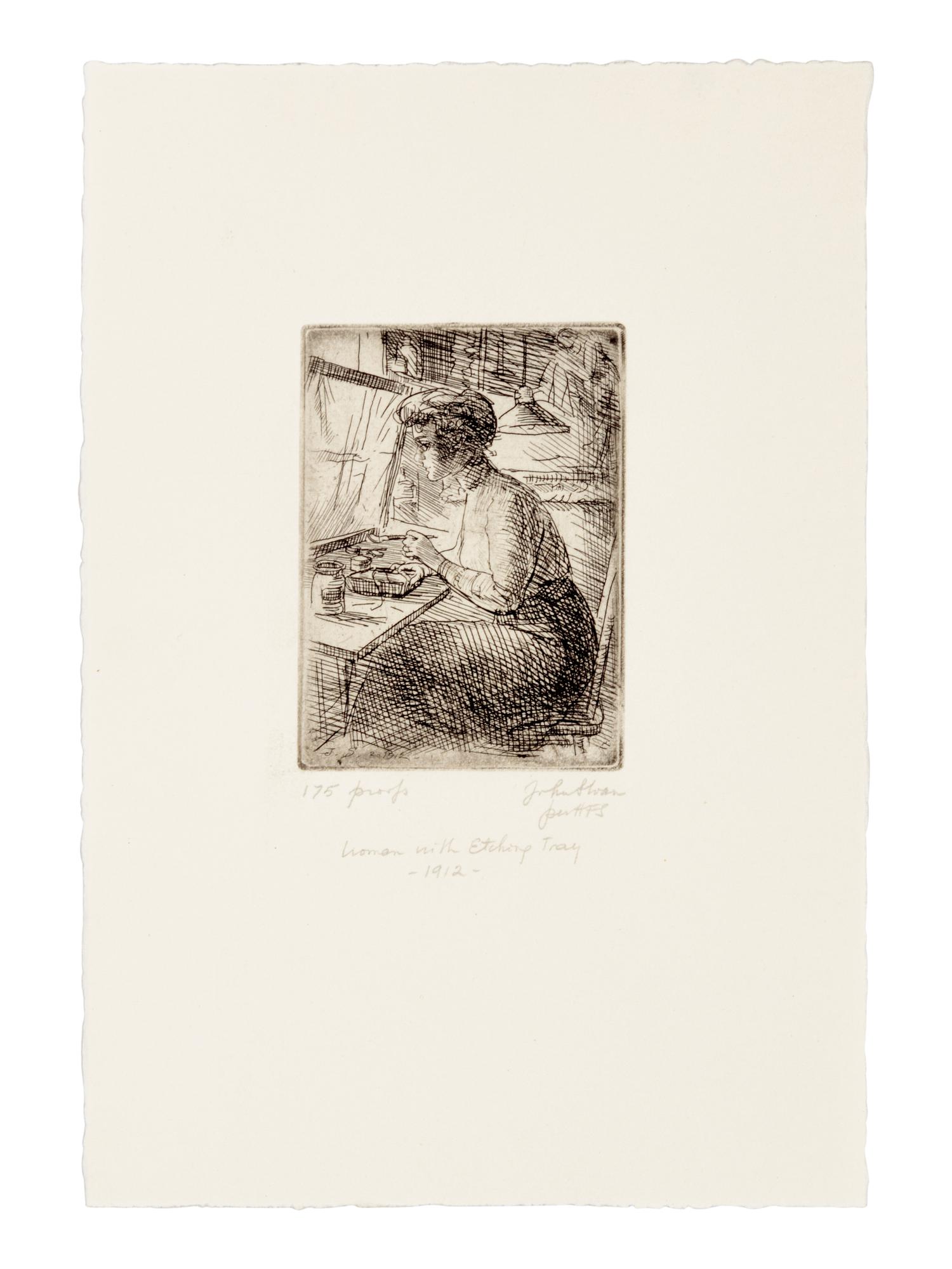 A group of four prints ( Patience; Dolly; Serenade; Woman with Etching Tray )