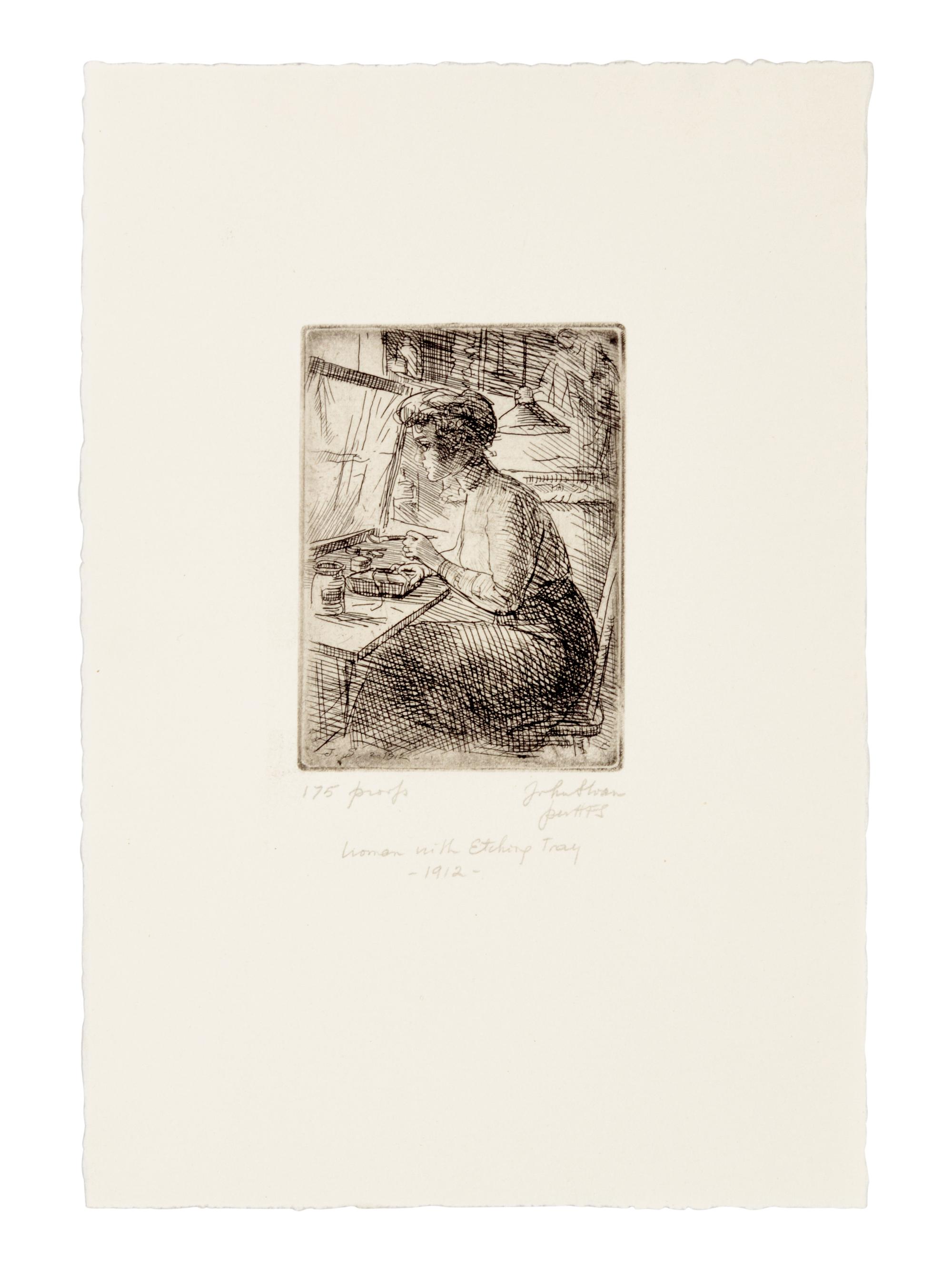 A group of four prints ( Patience; Dolly; Serenade; Woman with Etching Tray )