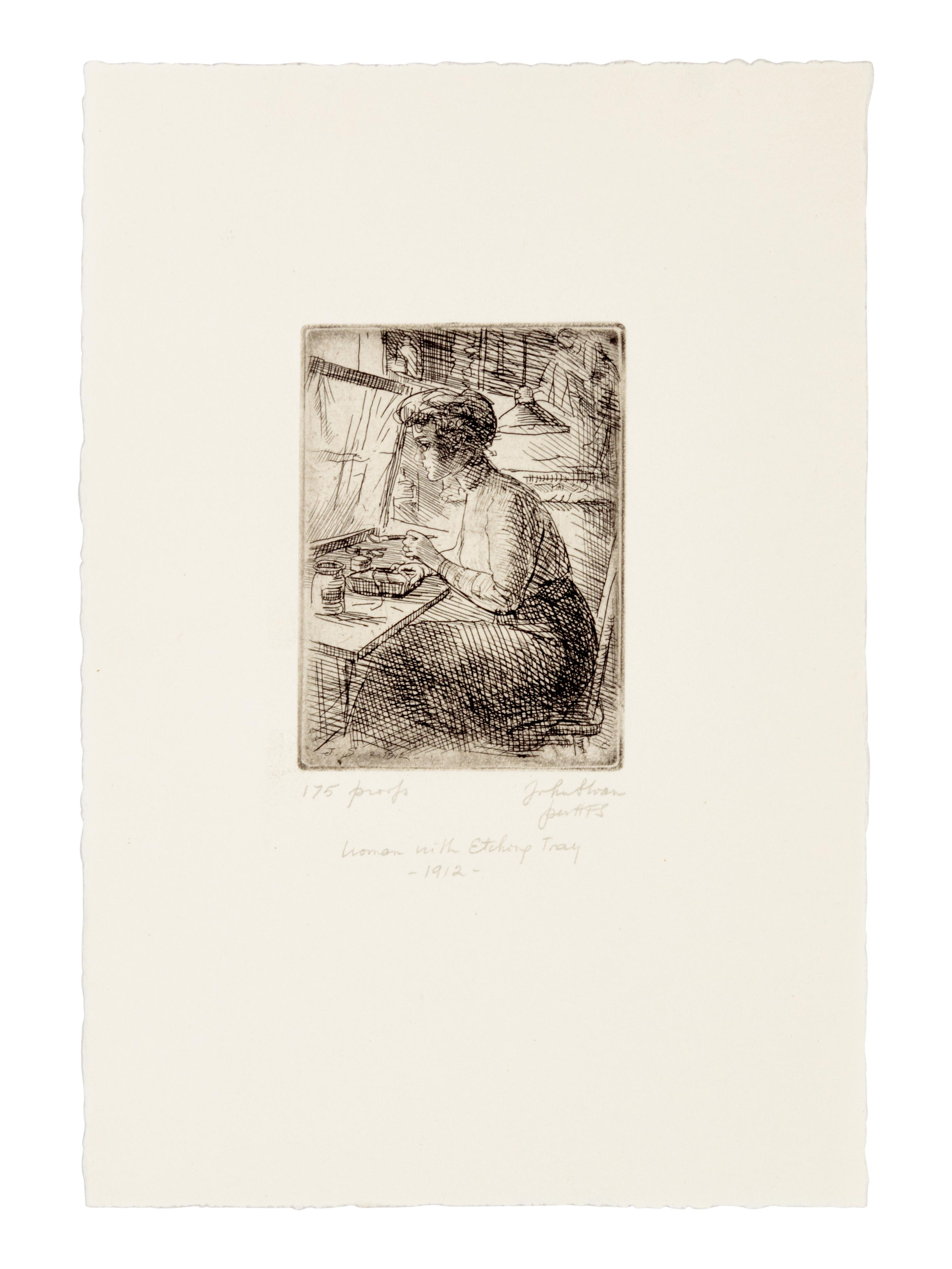 A group of four prints ( Patience; Dolly; Serenade; Woman with Etching Tray )