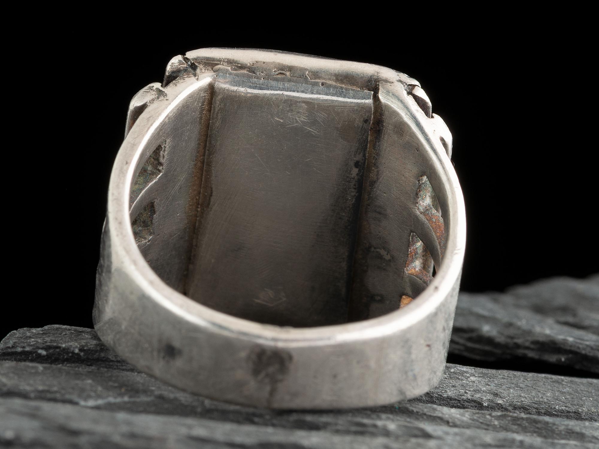 Navajo Split Shank Ingot and Turquoise Ring
