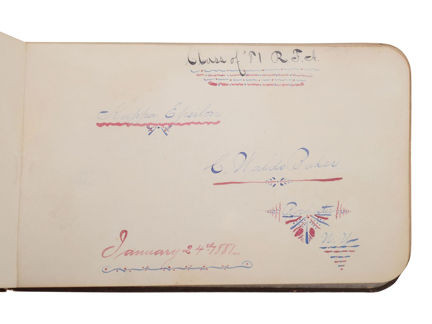 [LITERATURE]. Autograph album signed by various individuals, incl. Oscar WILDE.