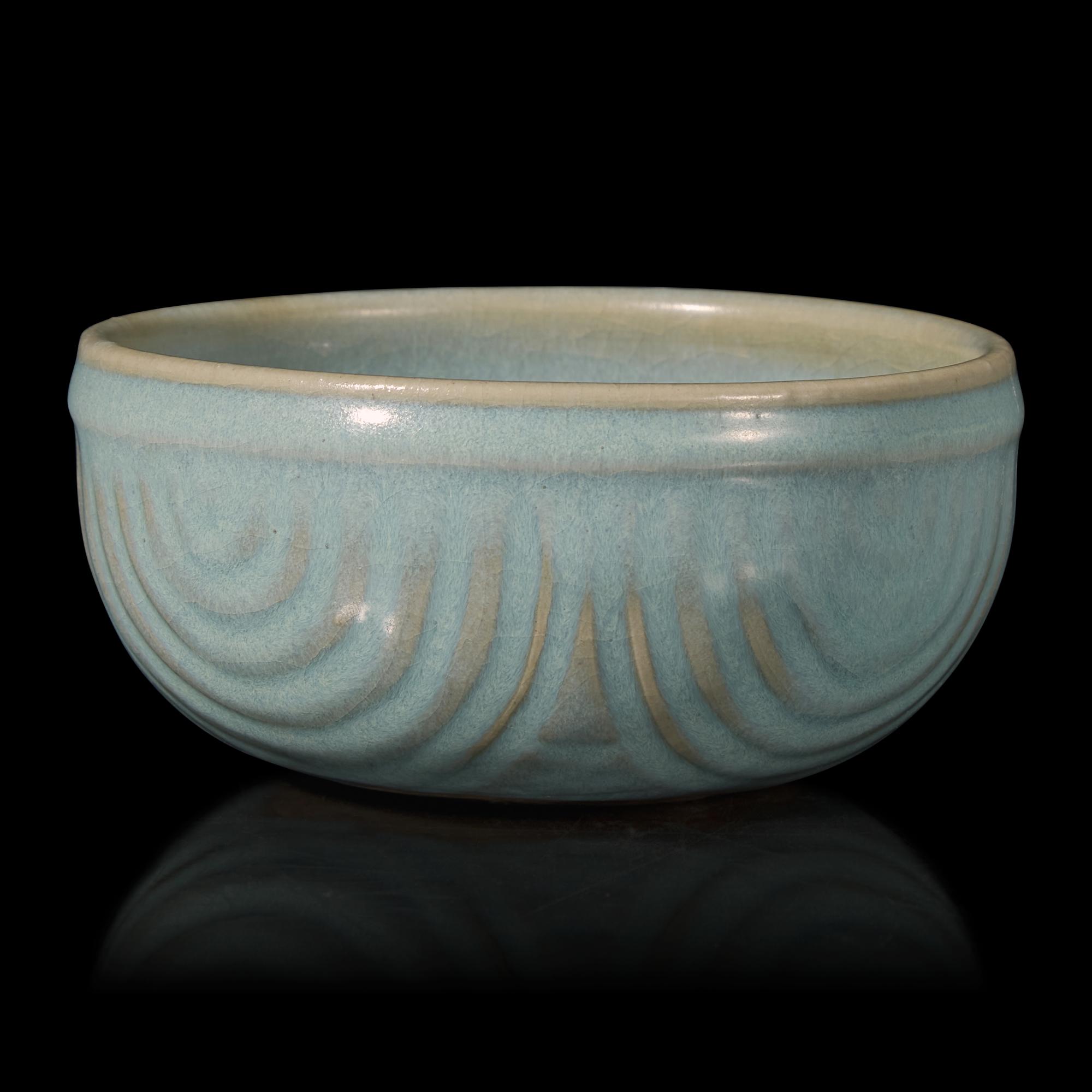 A Chinese Jun Style 'Grain Measure' Liudou Bowl — 藍鈞窯柳斗紋碗