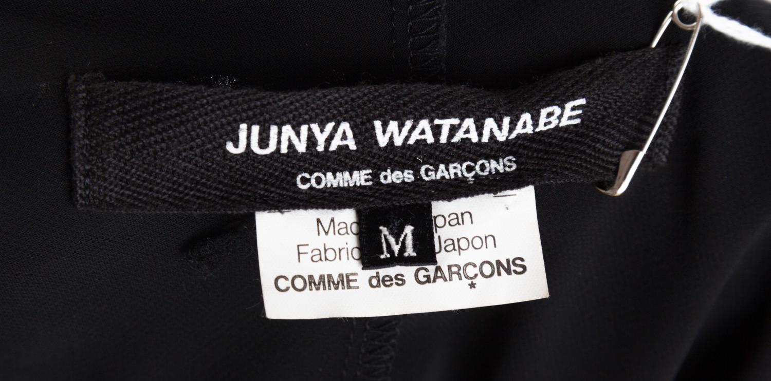 A Junya Wantanabe Black Layered Blouse, Size medium.