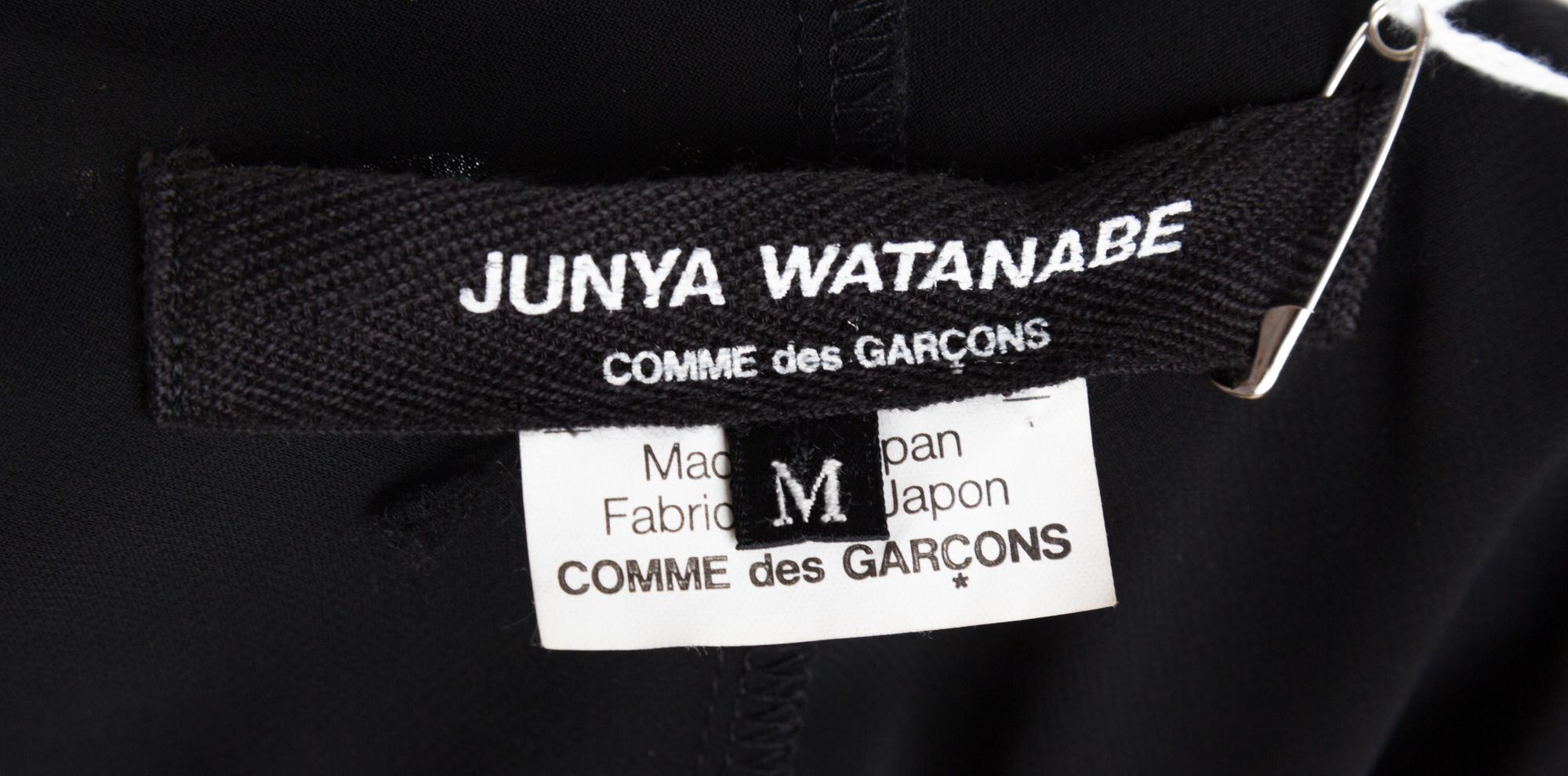 A Junya Wantanabe Black Layered Blouse, Size medium.