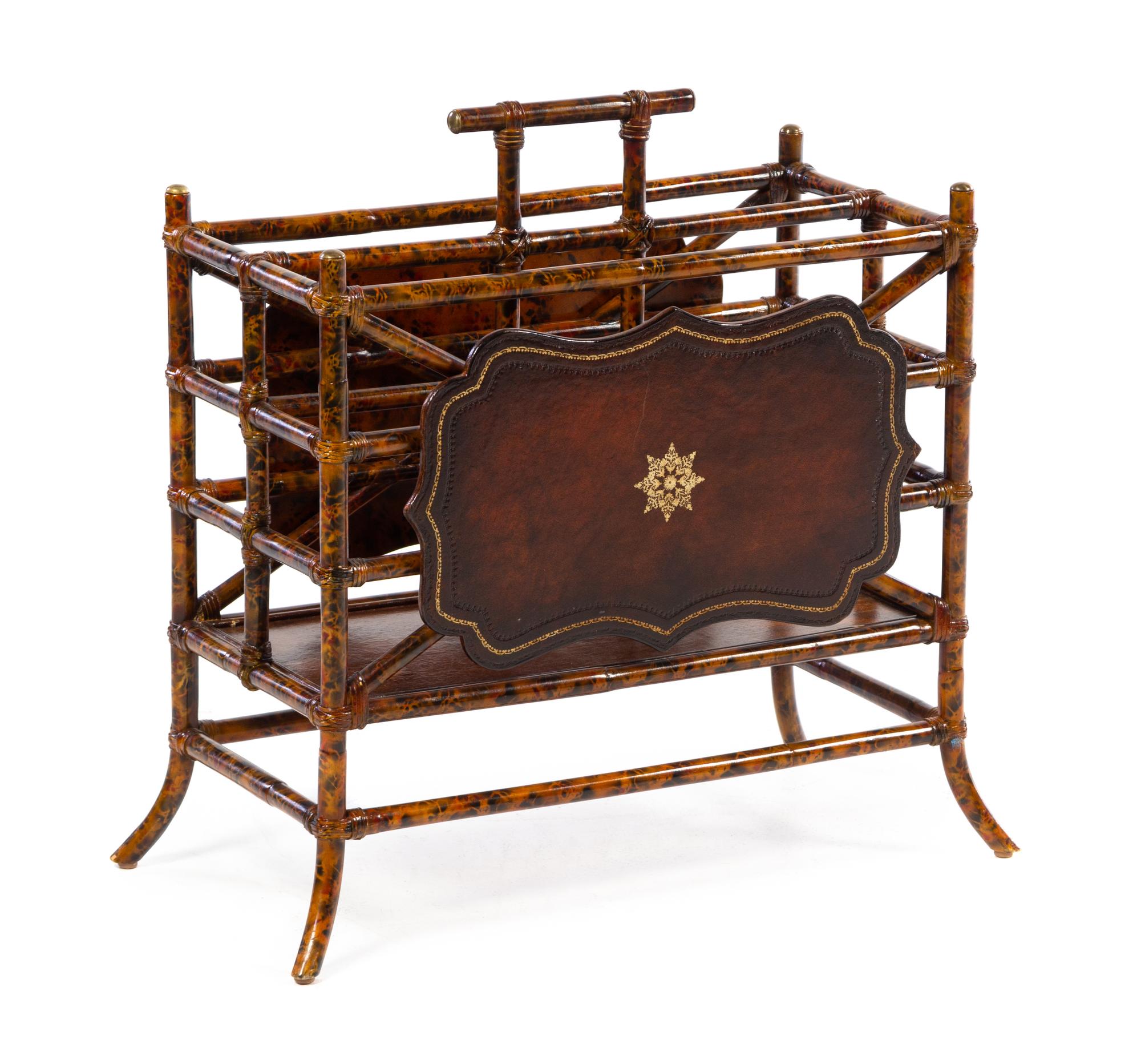 A Victorian Bamboo Canterbury Width 22 inches. — LATE 19TH CENTURY