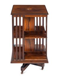 An English Rosewood Revolving Bookcase