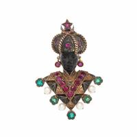 Nardi, Yellow Gold and Multigem Figural Brooch