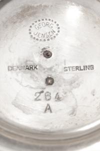 A Georg Jensen Silver Grape Pattern Tazza