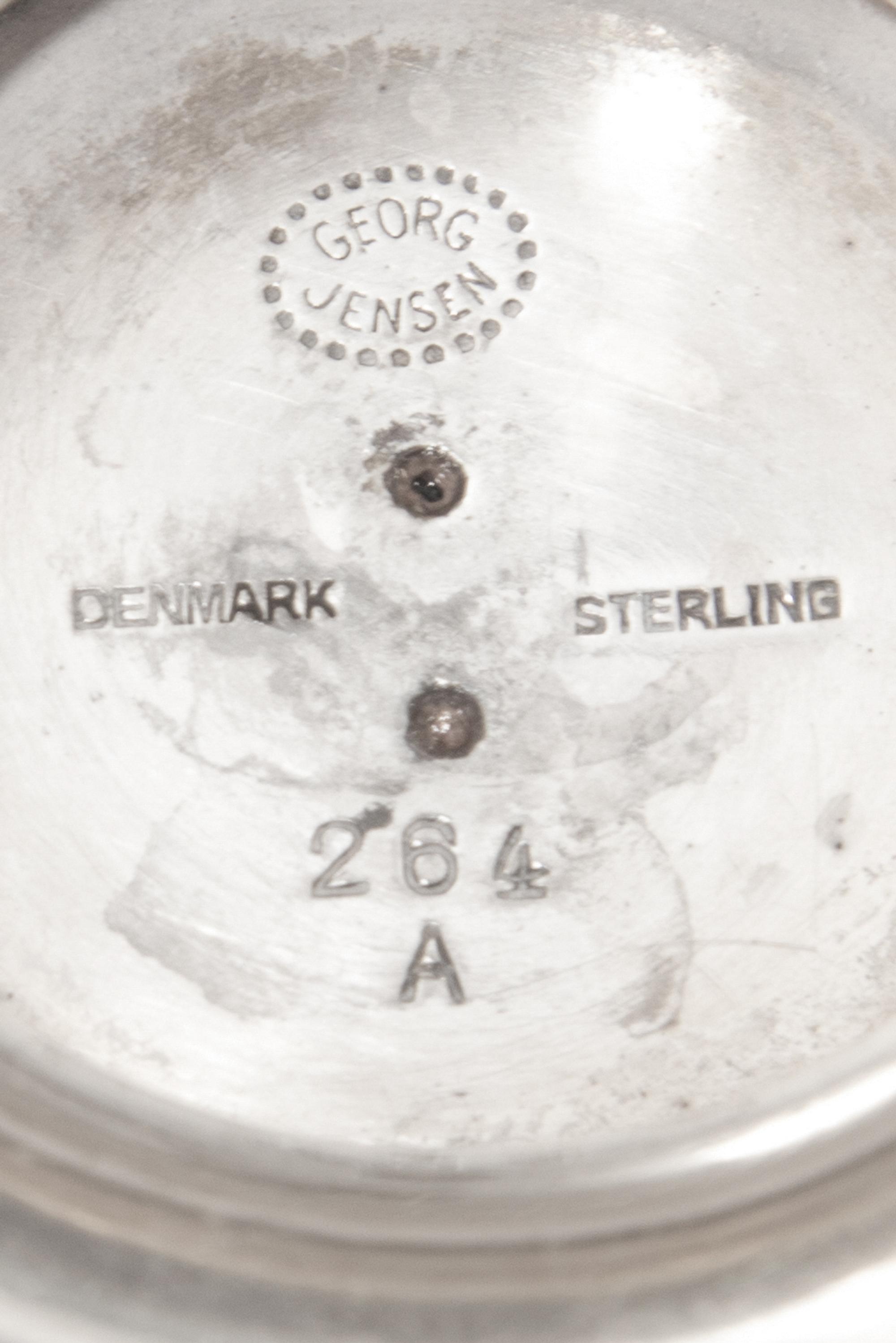 A Georg Jensen Silver Grape Pattern Tazza