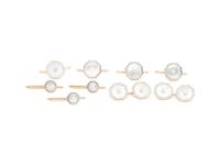 CARTIER, ART DECO, MOTHER-OF-PEARL AND SEED PEARL DRESS SET