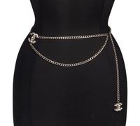 Chanel Silver-Tone Chain CC Belt