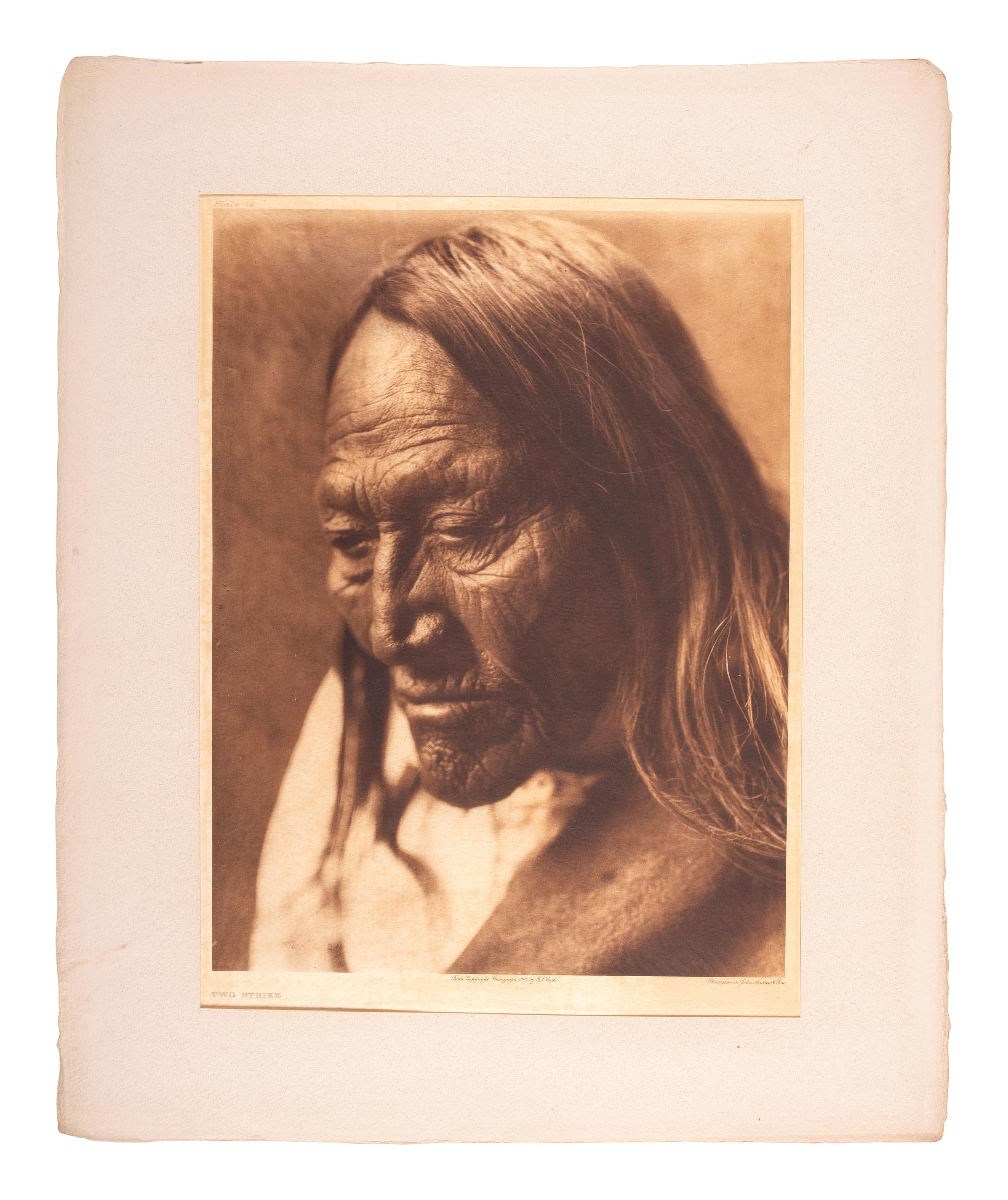 CURTIS, Edward (1868-1952). Two Strike (Plate 78, portfolio 3)