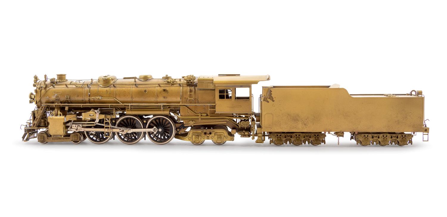 A United Scale Models Brass HO-Gauge 4-6-4 Locomotive and Tender