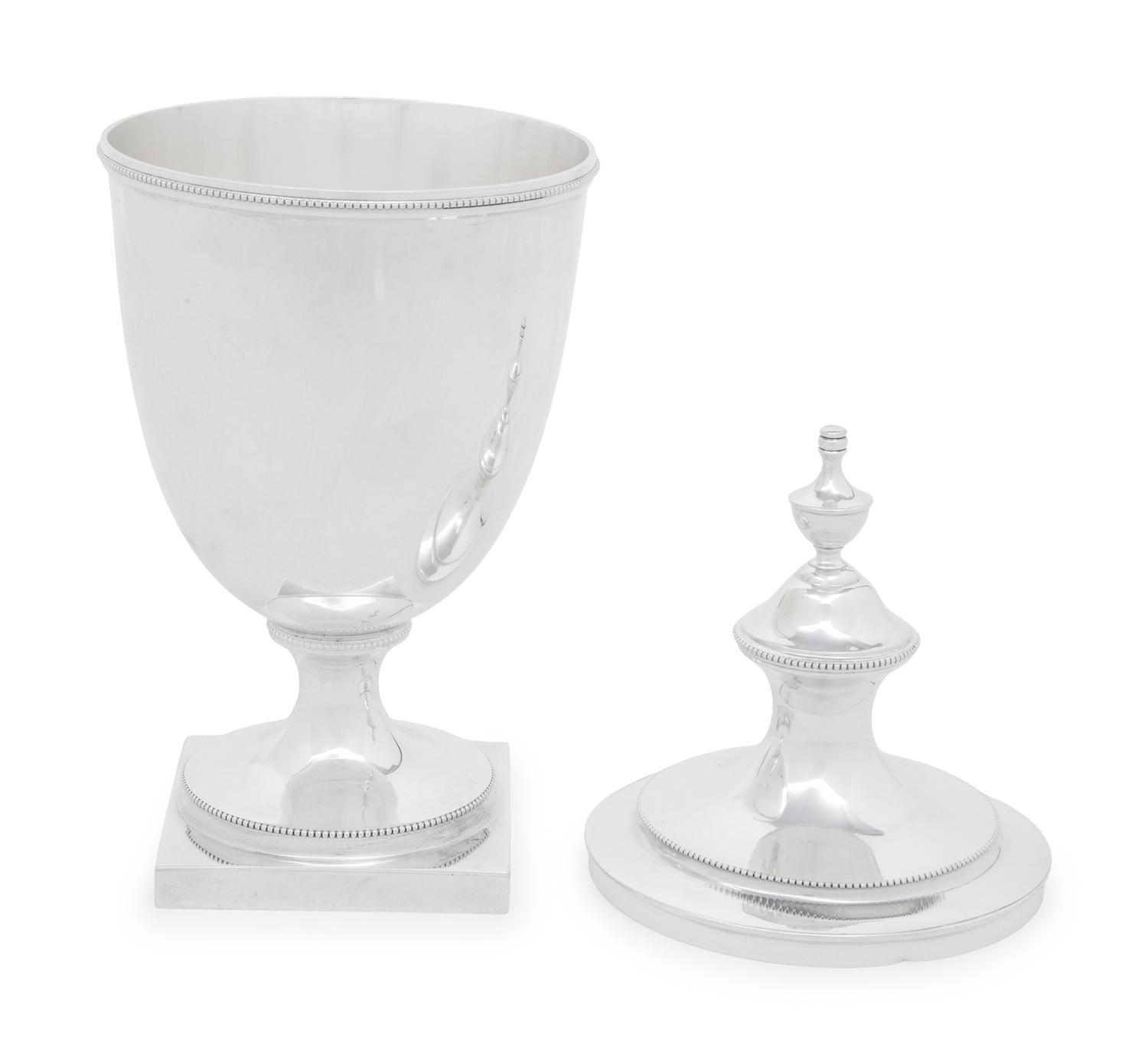 A Tiffany and Co. Silver Covered Urn