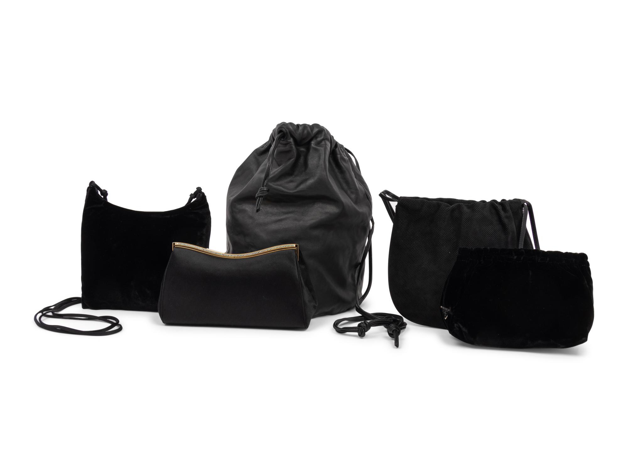 Five Designer Bags: One Leiber, Two Prada, Two Bottega