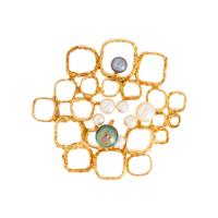 COLLECTION OF YELLOW GOLD AND CULTURED PEARL JEWELRY