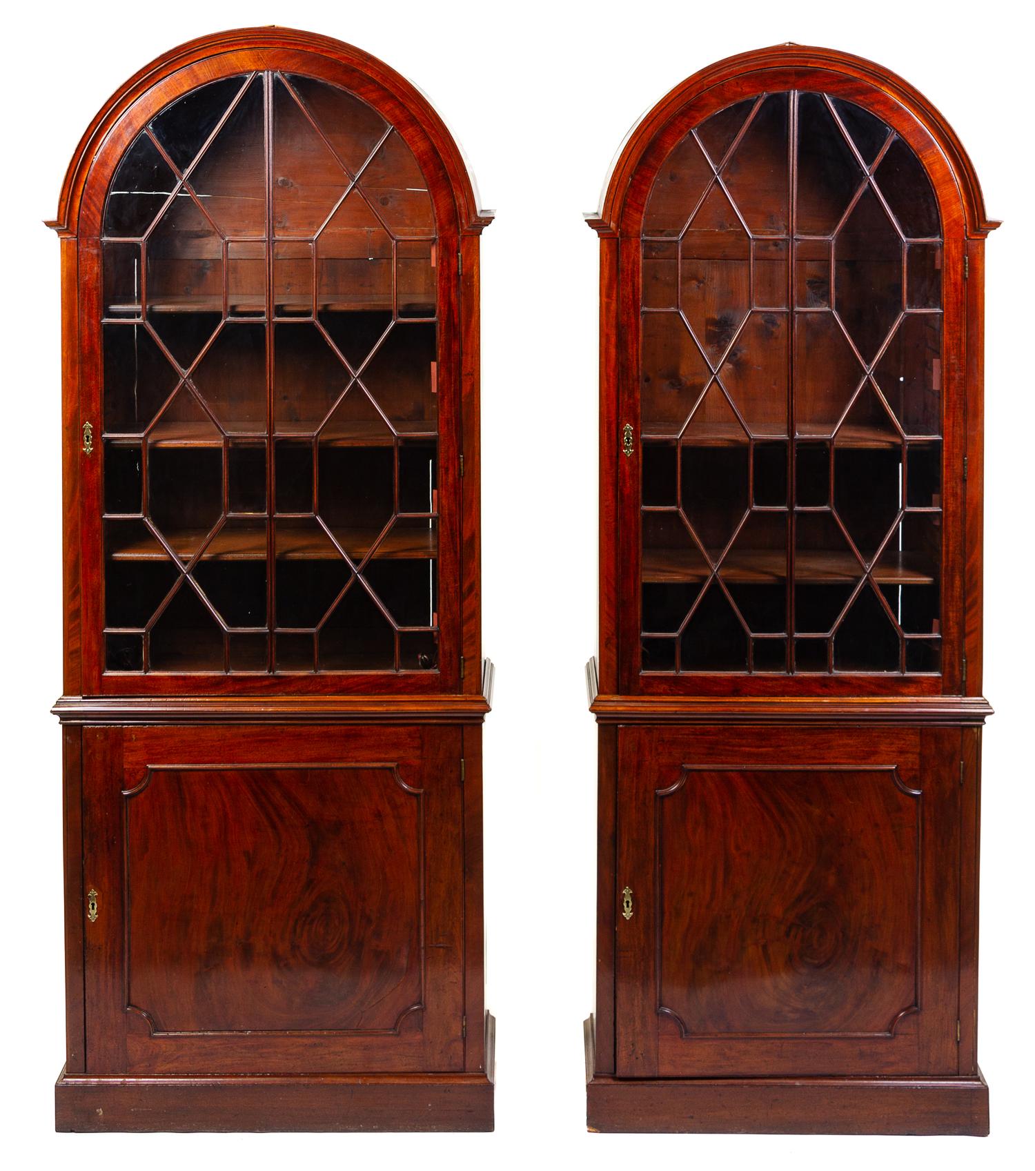 A Near Pair of American Mahogany Bookcases — 19TH CENTURY