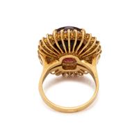TOURMALINE AND DIAMOND RING