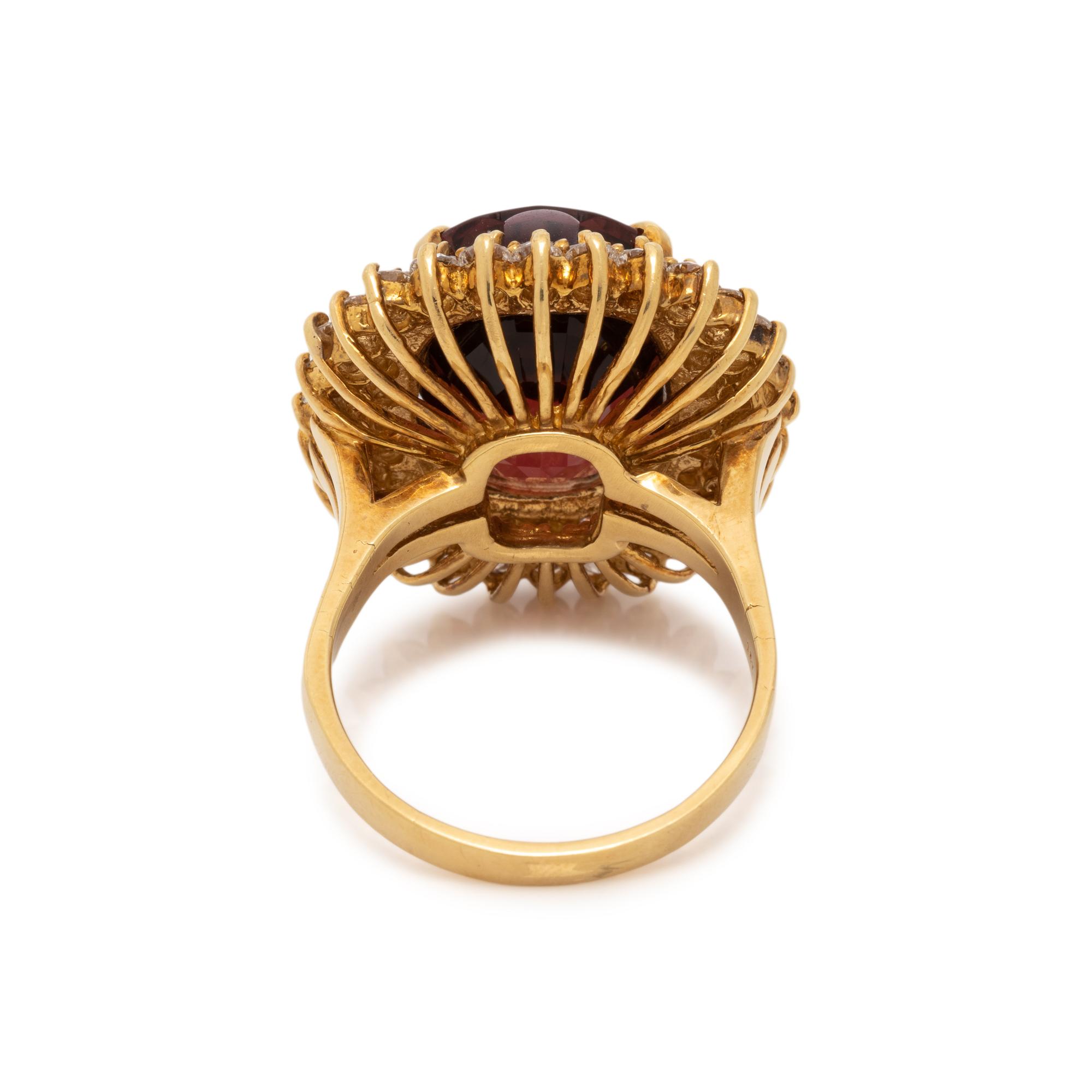 TOURMALINE AND DIAMOND RING