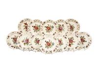 A Set of Twelve Continental Porcelain Plates