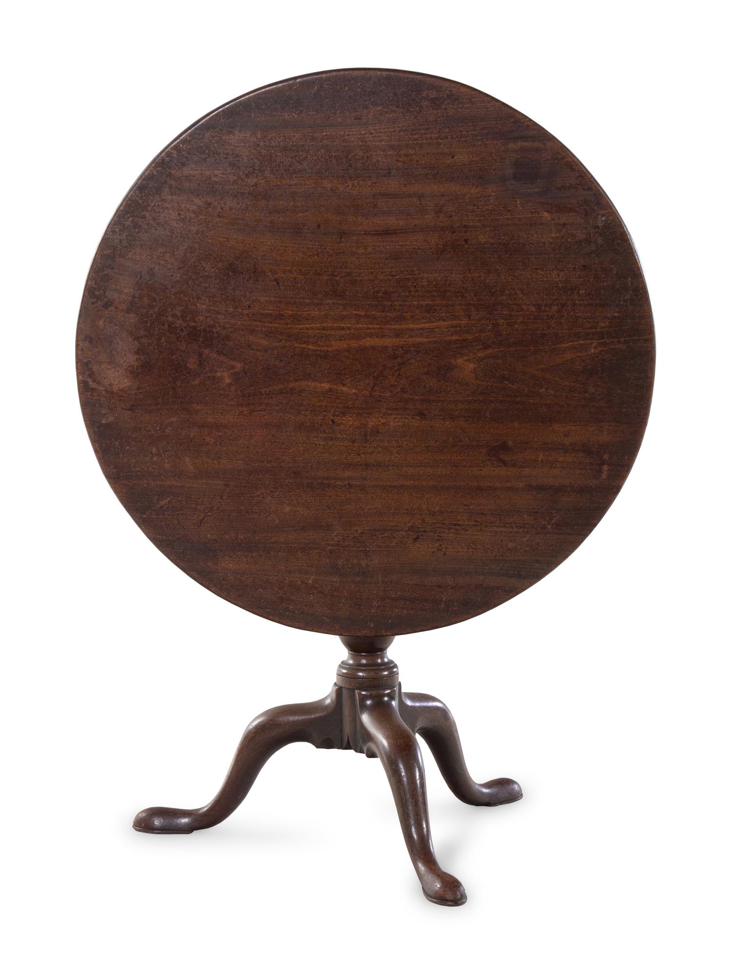 A George III Mahogany Tilt-Top Tea Table