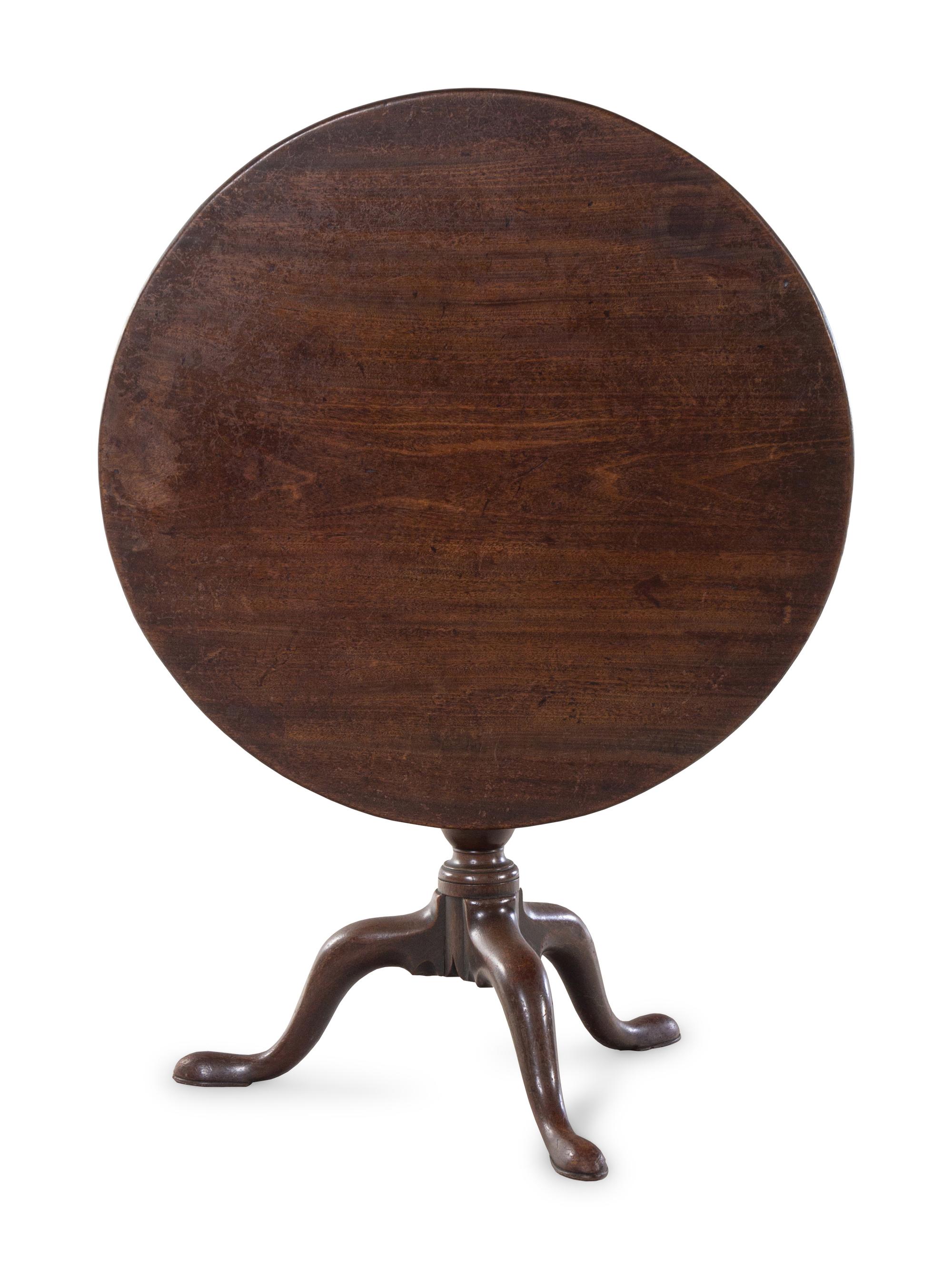 A George III Mahogany Tilt-Top Tea Table