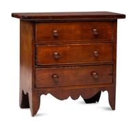A Federal Mahogany Miniature Chest of Drawers