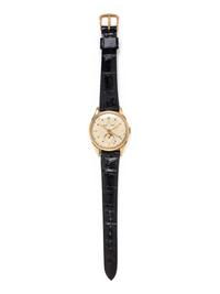 OMEGA, VINTAGE, REF. 2606-1 STEEL AND GOLD-PLATED TRIPLE DATE MOON PHASE 'MUSEUM COSMIC' WRISTWATCH