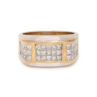 BICOLOR GOLD AND DIAMOND RING
