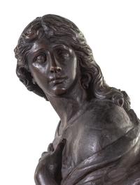 A Venetian Carved Pine Architectural Figure