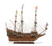 A Wood Model of the Sovereign of the Seas Warship Height 40 x length 39 1/2 inches. — 20TH CENTURY